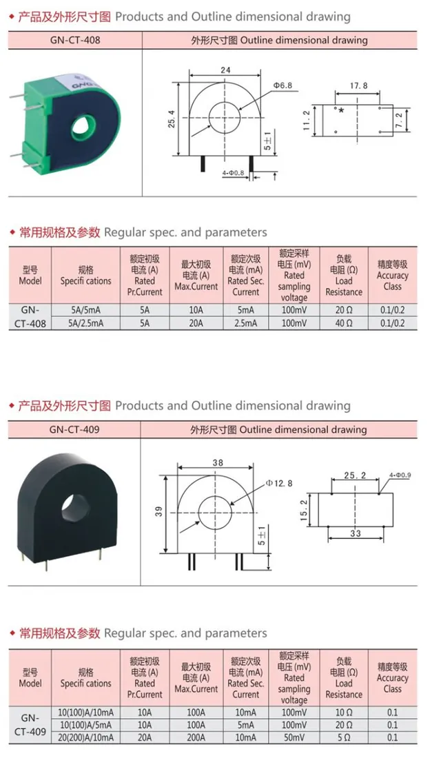 Pin type mini current transformer